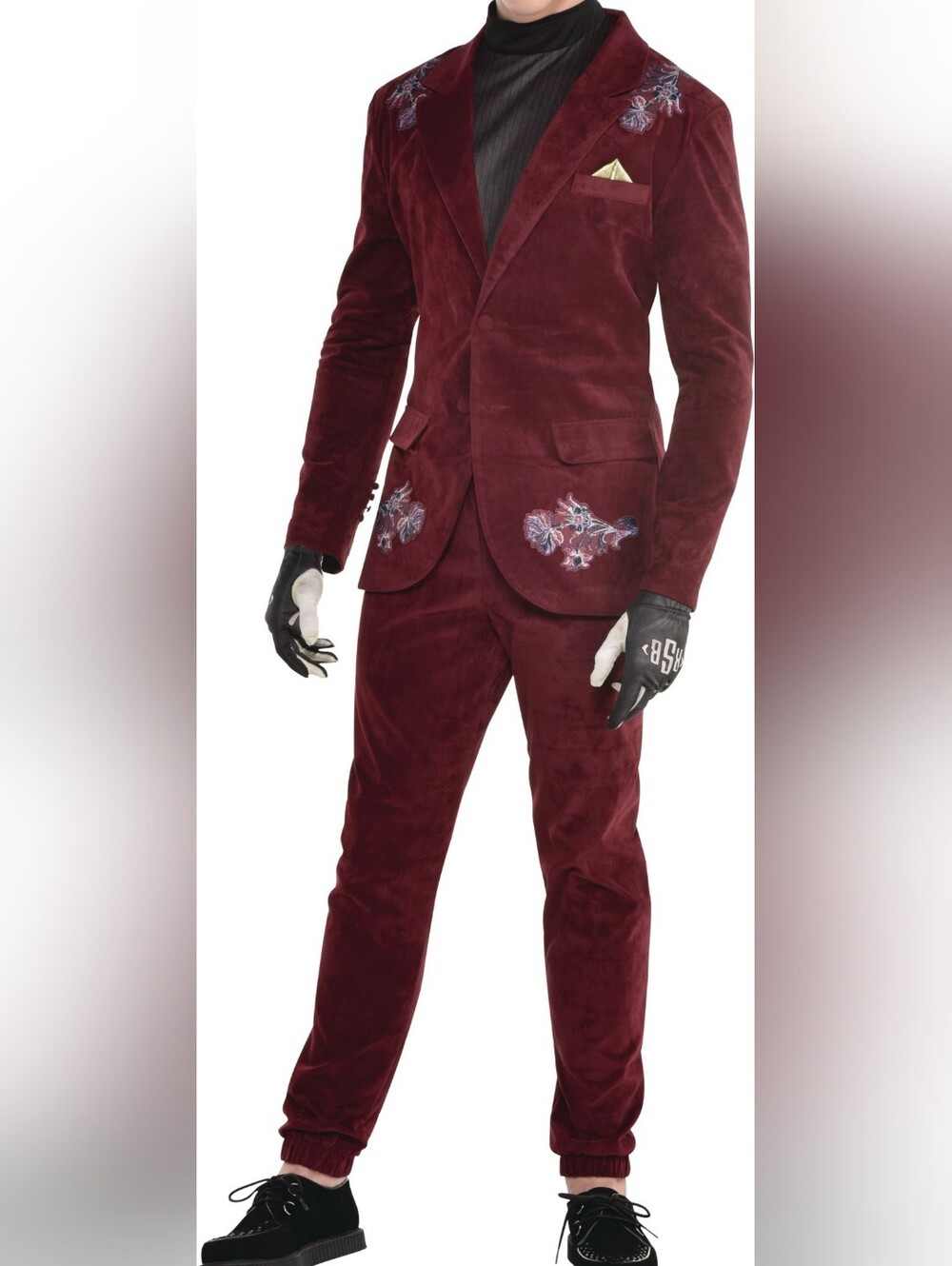Birds of Prey Roman Maroon Velvet Outfit Halloween Costume